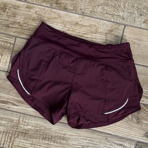 Women's Maroon Athletic Shorts